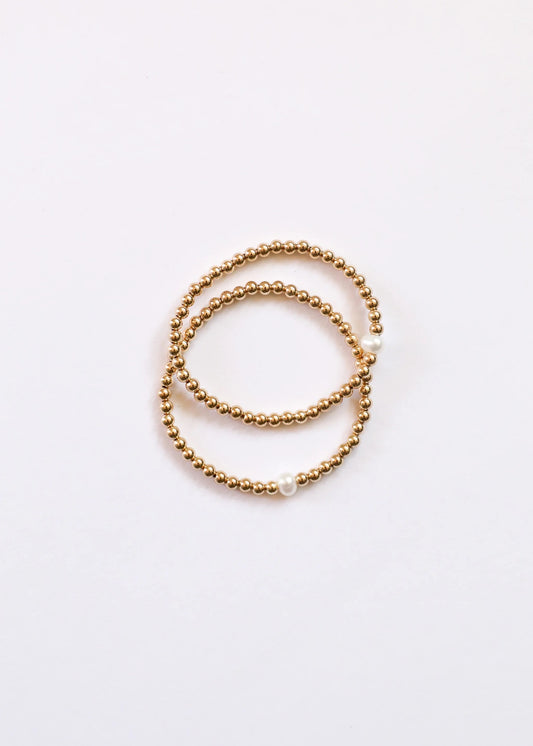 gold + pearl bracelet
