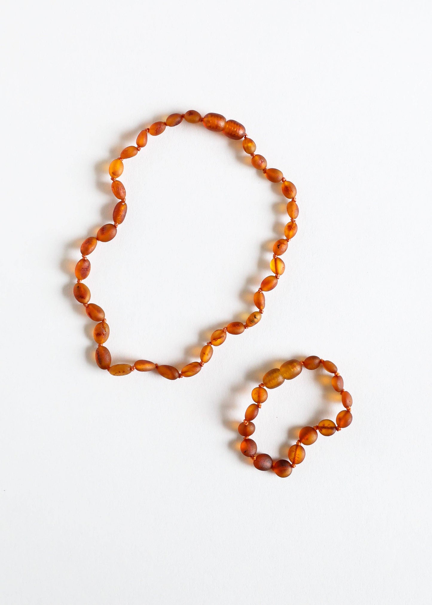 raw cognac amber || classic necklace