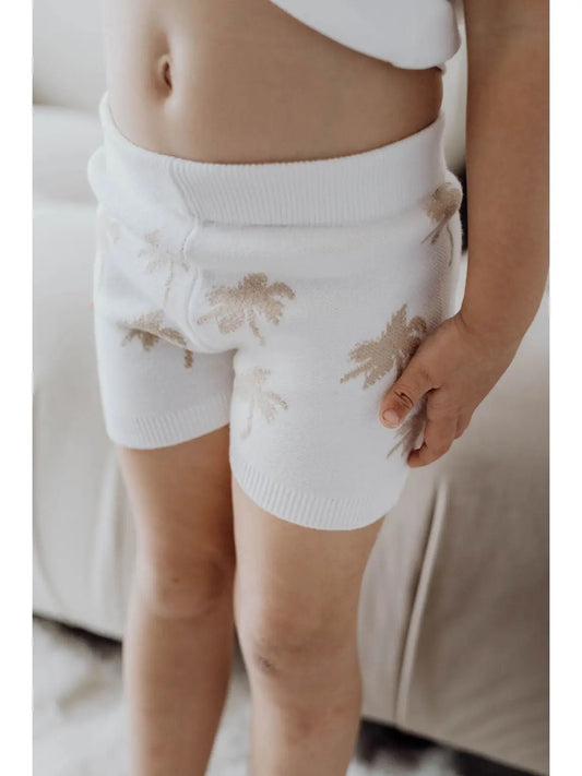 palm knitted shorts