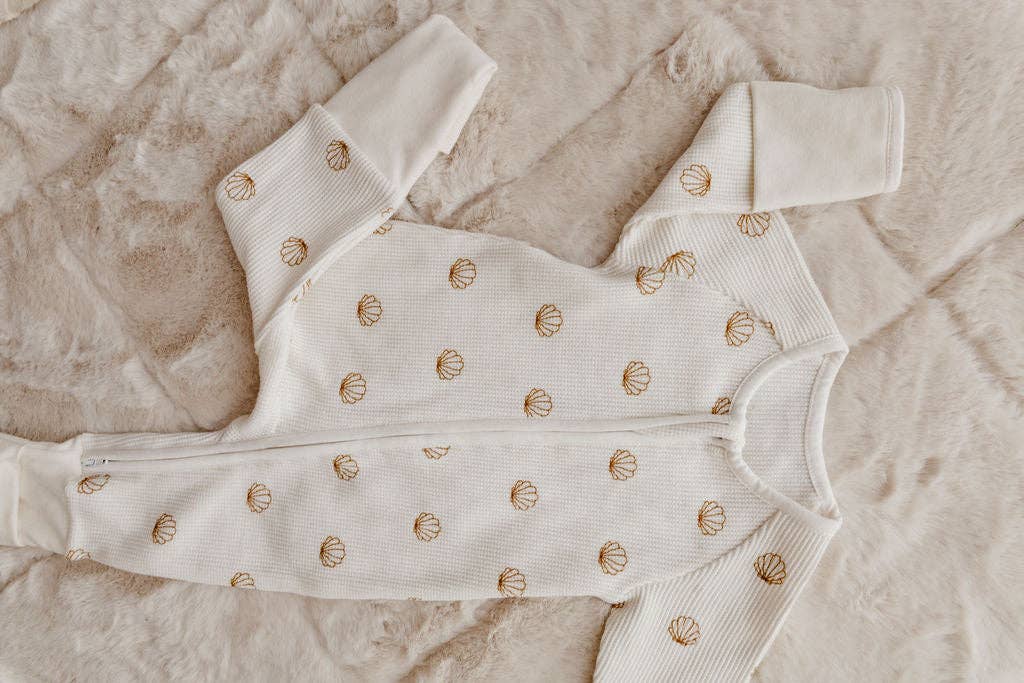 shell waffle zippy pajamas