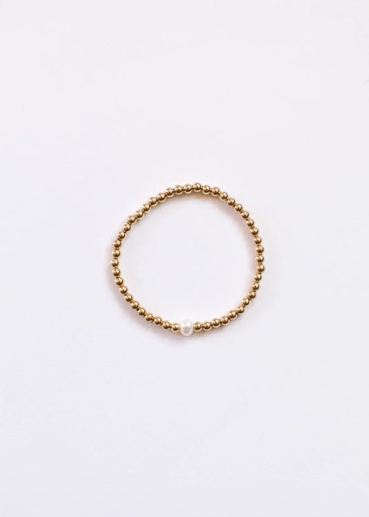 gold + pearl bracelet - adult