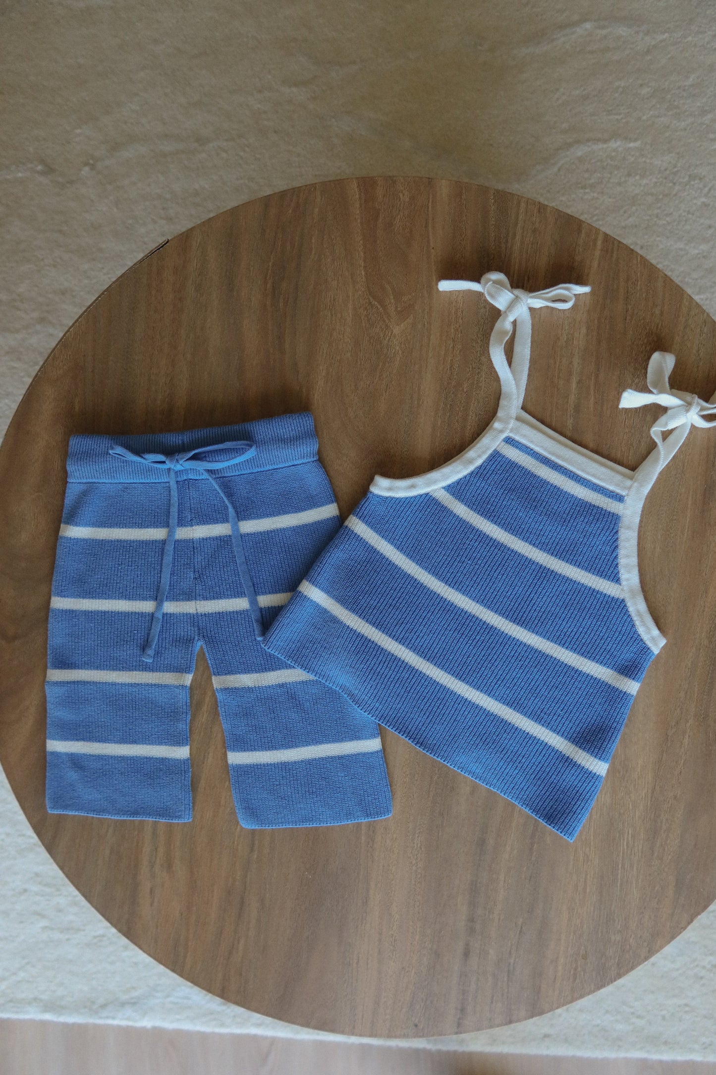 striped knit set