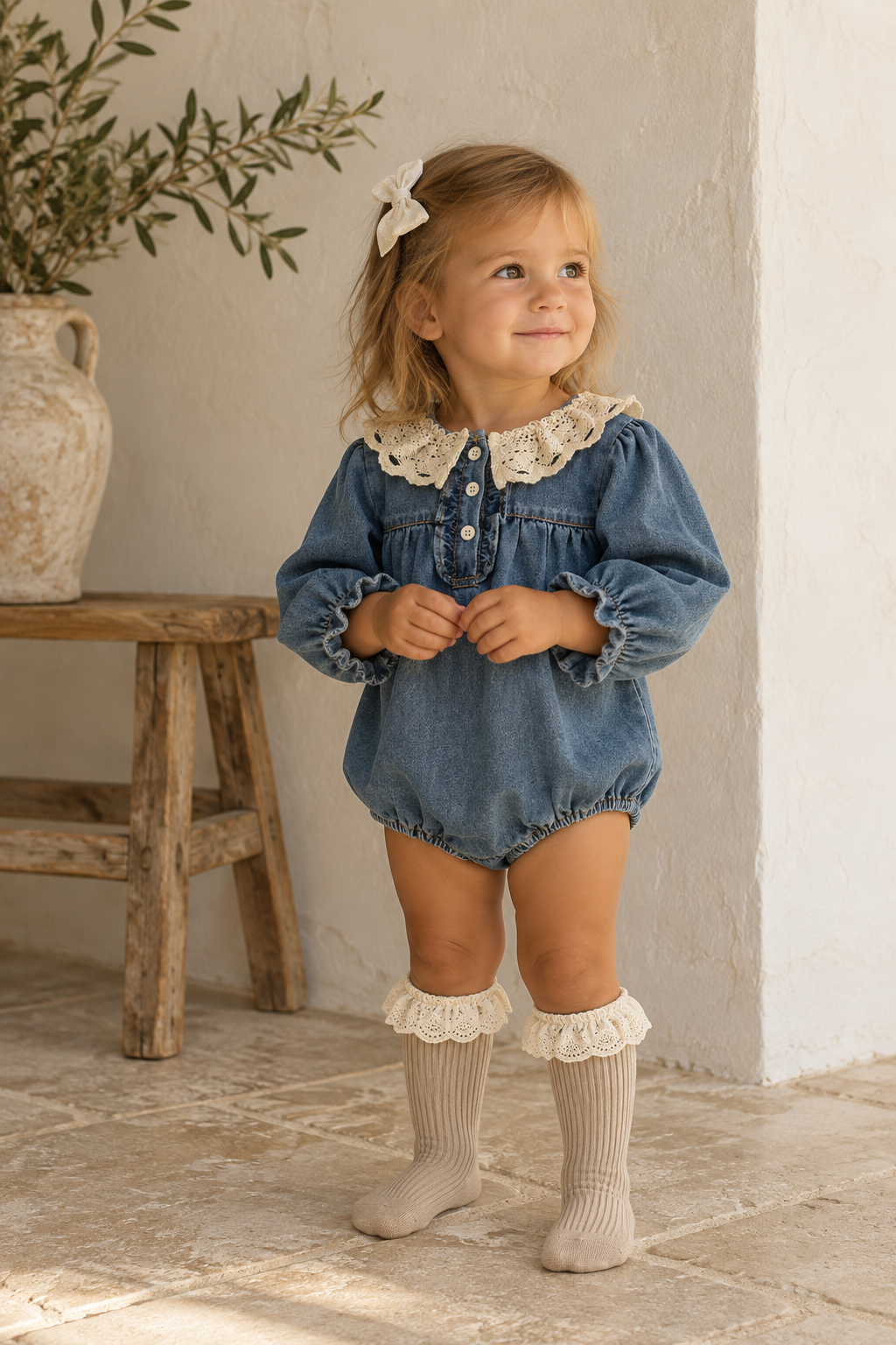 Margot Denim Romper
