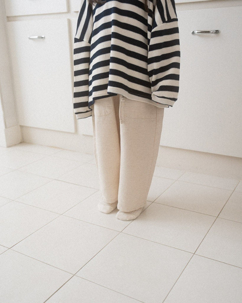 striped collar tee