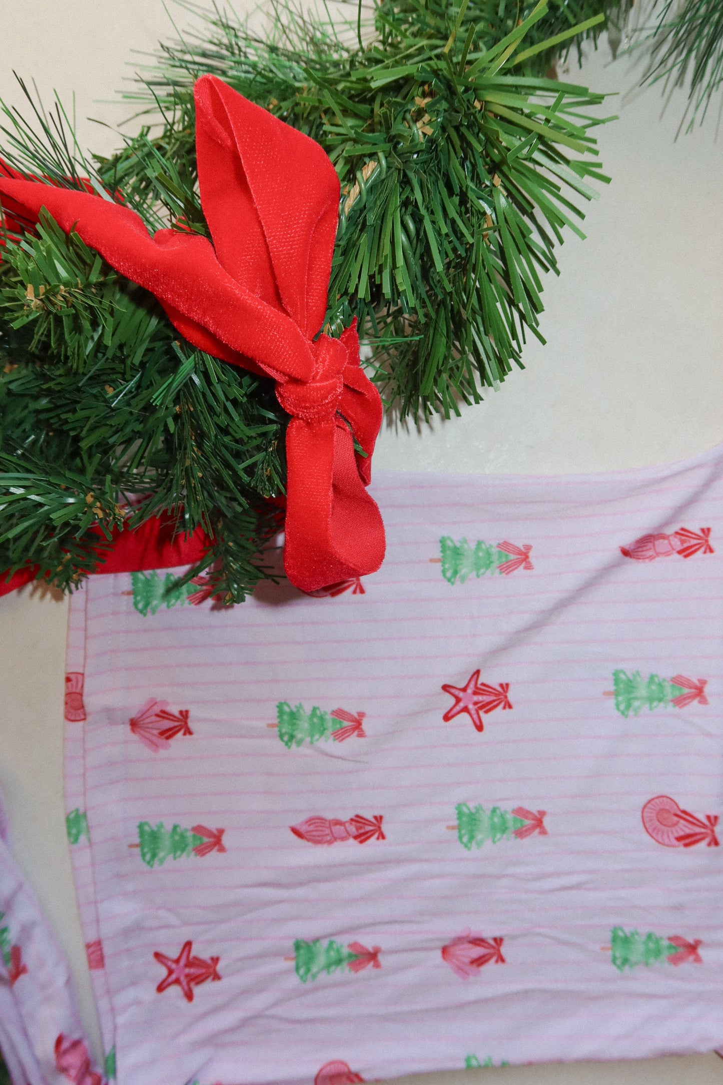 coastal christmas bamboo set - pink