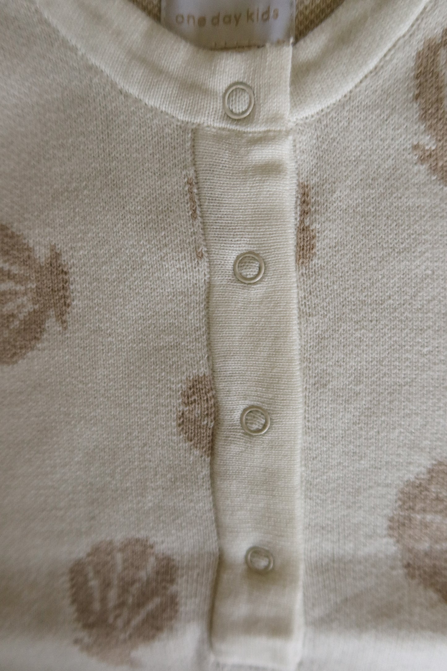 short sleeved shell knit romper