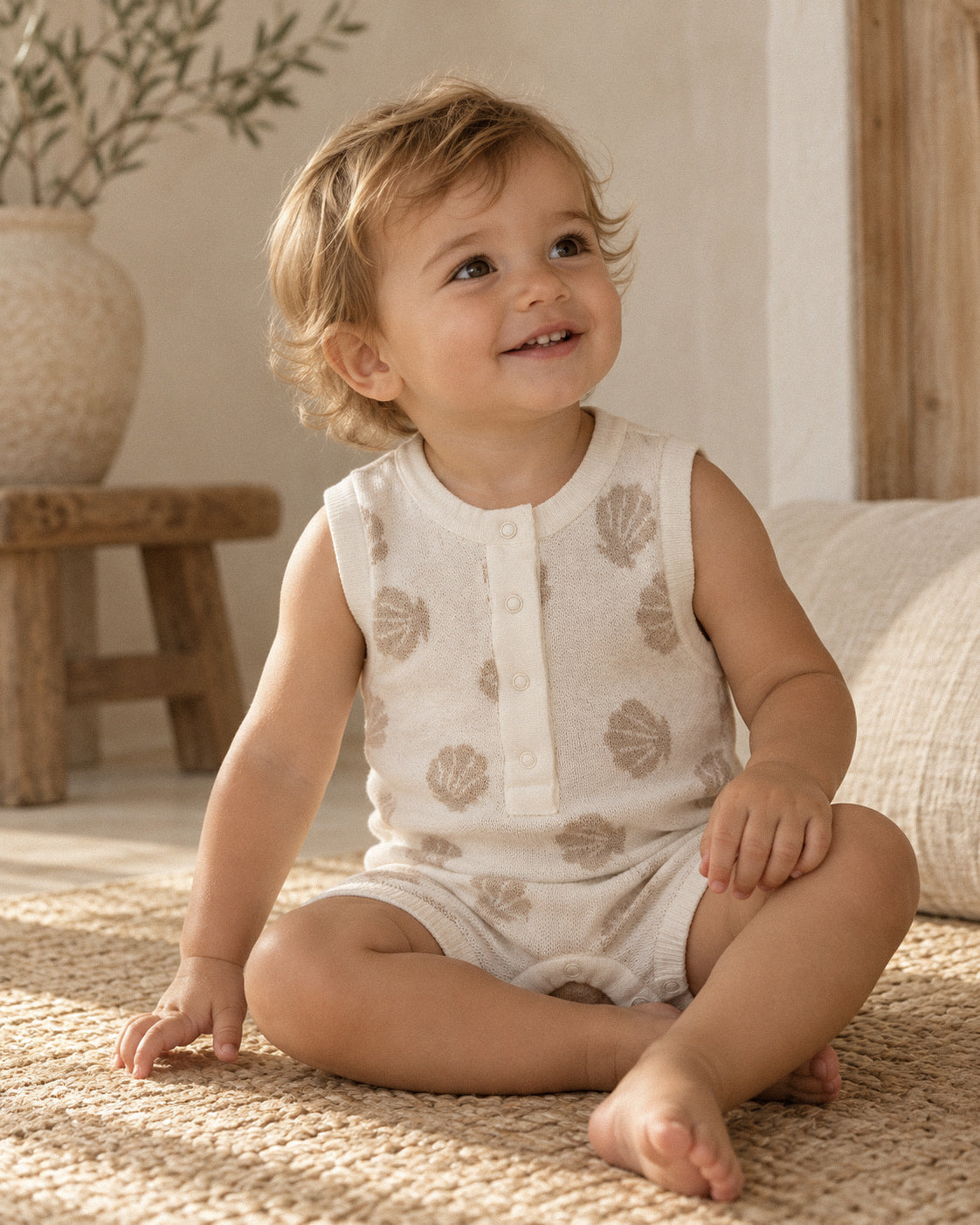 SEASHELL KNIT ROMPER