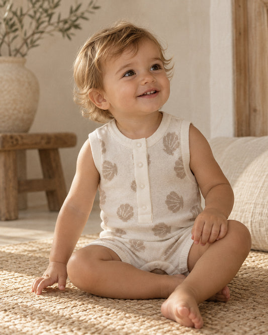SEASHELL KNIT ROMPER