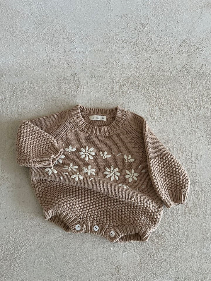 daisy knit romper