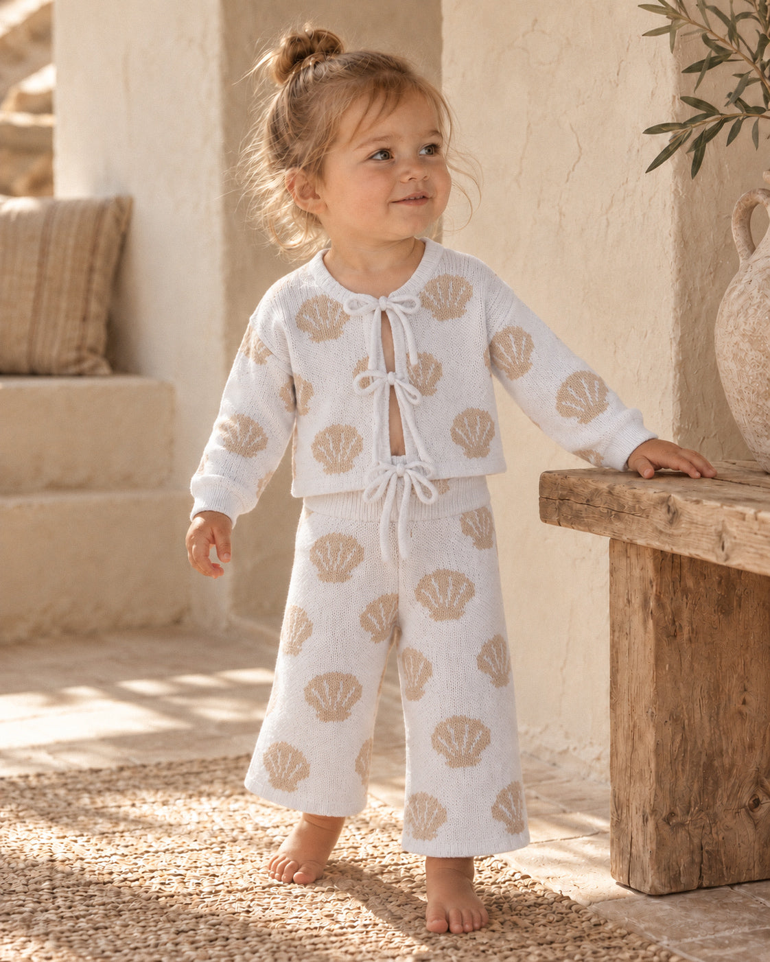 SHELL TIE KNIT SET
