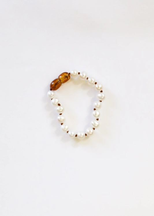 pure gemstone + pearl ll bracelet