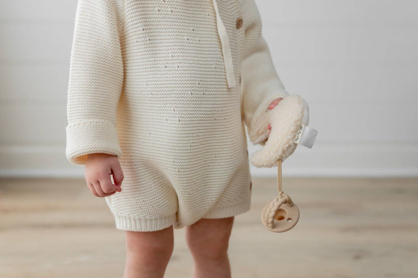 creme romper with matching bonnet
