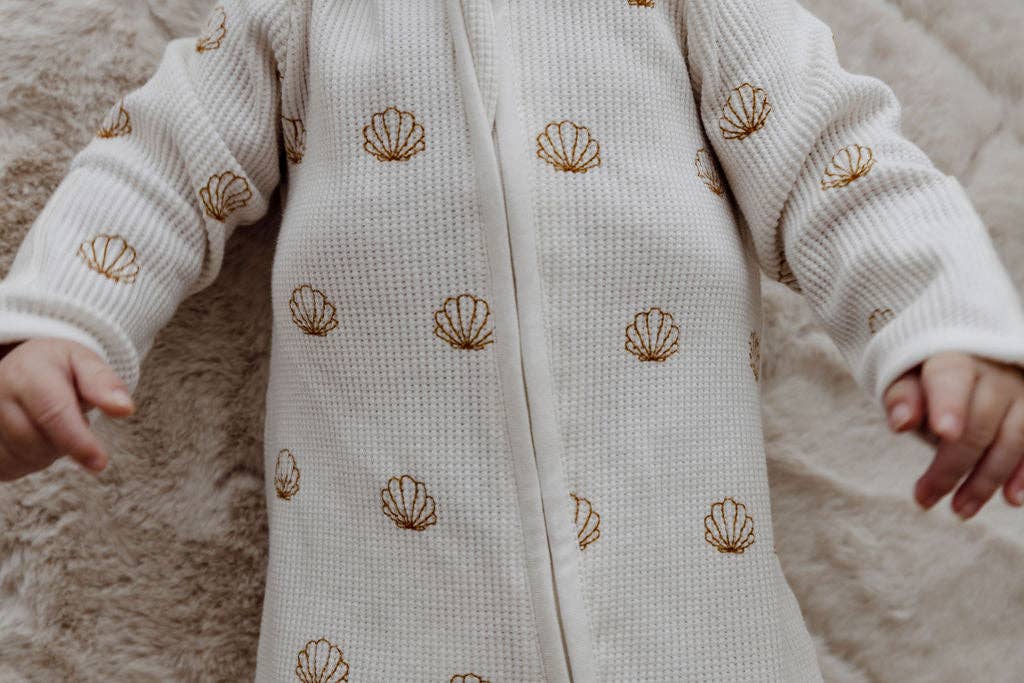 shell waffle zippy pajamas