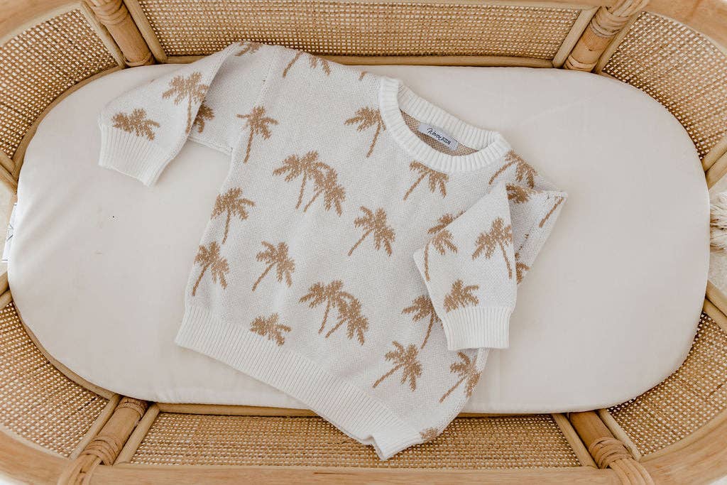 palm tree knit jumper
